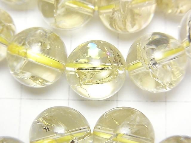 【動画】レモンアイリスクォーツAAA ラウンド12mm 1連(ブレス) サムネイル2