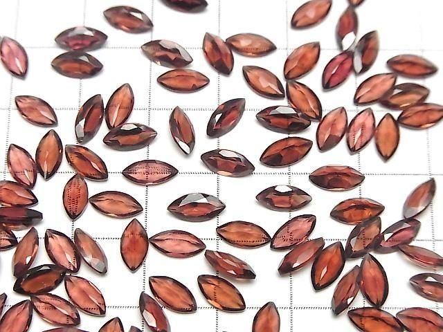【動画】宝石質ロードライトガーネットAAA ルース マーキスファセットカット8×4mm 5粒 サムネイル4
