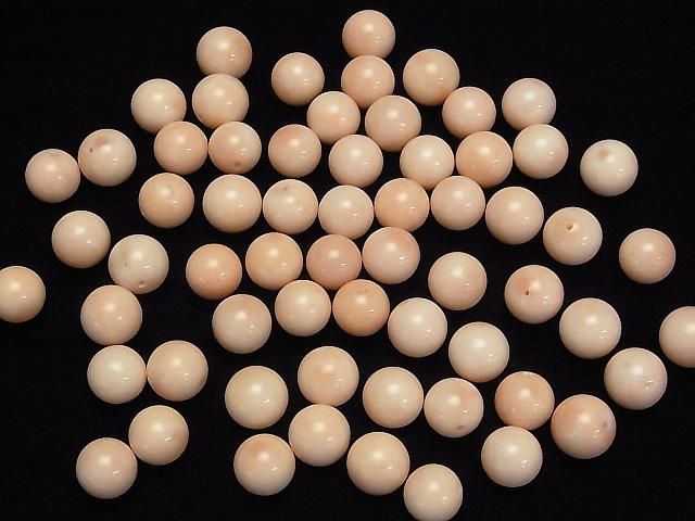 【動画】【粒売り】ライトピンクオレンジコーラル(染) 片穴ラウンド12mm 2粒 サムネイル4