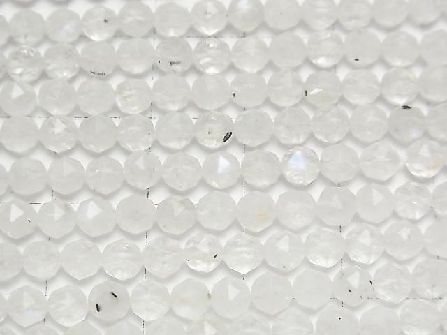 【動画】【素晴らしい輝き】レインボームーンストーンAA スターラウンドカット4mm 1連(約37cm) サムネイル2