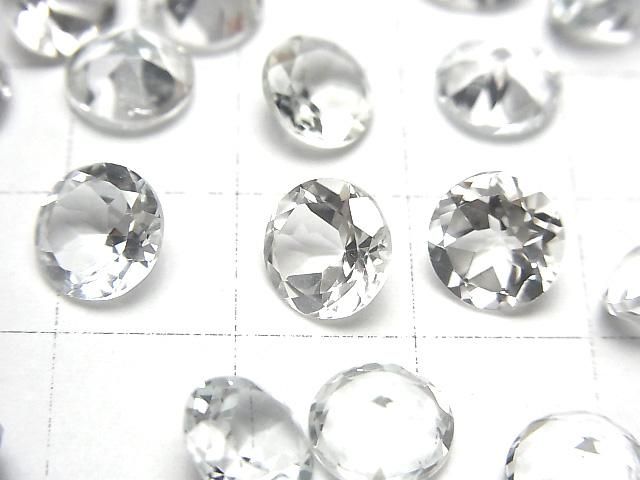 【動画】宝石質ホワイトトパーズAAA ルース ラウンドファセットカット8×8mm 3粒 サムネイル2