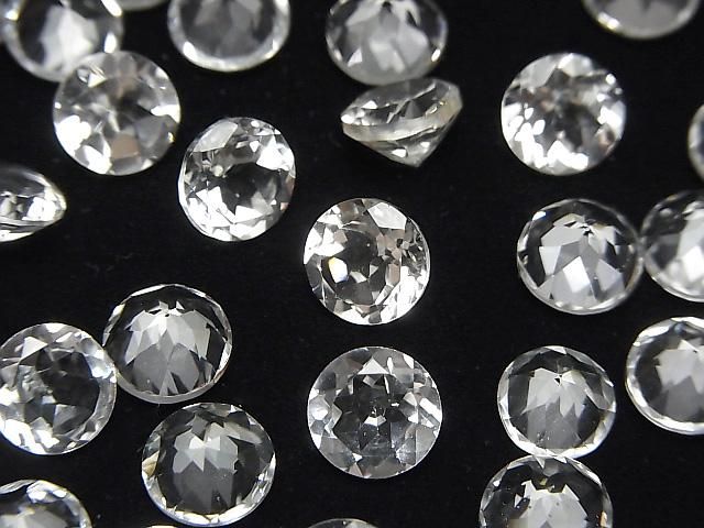 【動画】宝石質ホワイトトパーズAAA ルース ラウンドファセットカット8×8mm 3粒 サムネイル3