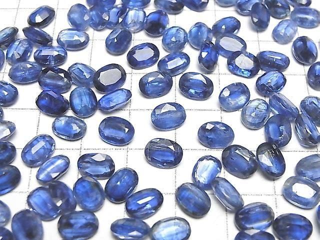 【動画】宝石質カイヤナイトAAA- ルース オーバルファセットカット8×6mm 2粒 サムネイル4