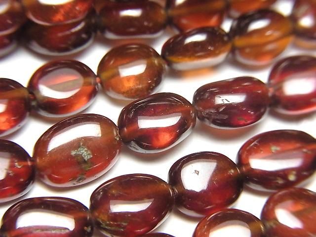 【動画】宝石質ヘソナイトAA++ タンブル 【ダークカラー】 半連/1連(約38cm)の画像