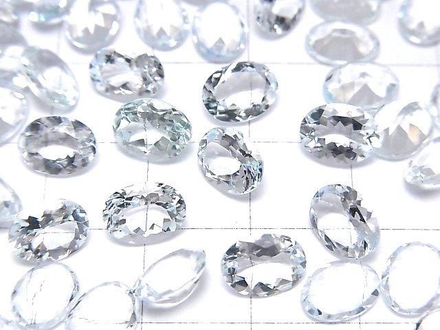 【動画】宝石質アクアマリンAAA ルース オーバルファセットカット8×6mm 2粒 サムネイル3