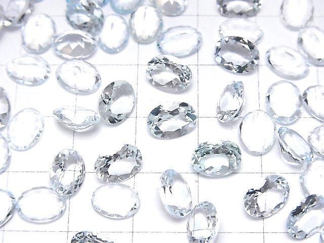 【動画】宝石質アクアマリンAAA ルース オーバルファセットカット8×6mm 2粒 サムネイル4
