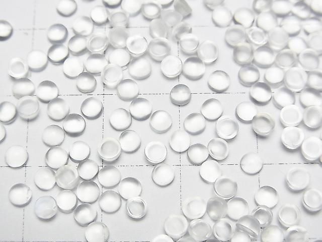 【動画】宝石質ホワイトムーンストーンAAA ラウンド カボション3×3mm 10個 サムネイル2