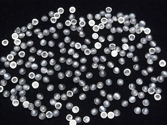 【動画】宝石質ホワイトムーンストーンAAA ラウンド カボション3×3mm 10個 サムネイル4