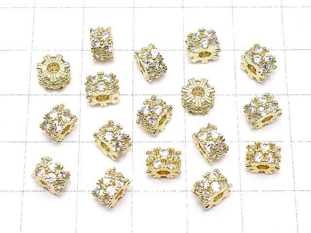メタルパーツ ロンデル6.5×6.5×4mm ゴールド(CZ付) 2個 サムネイル4