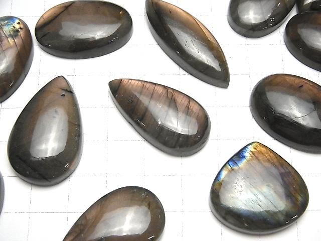 【動画】ピンク~オレンジラブラドライトAA++ ミックスシェイプ カボション 2個 サムネイル3