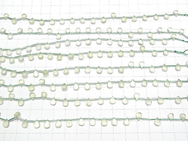 【動画】宝石質プレナイトAAA ペアシェイプ(プレーン)7×5mm 1連(約17cm) サムネイル4