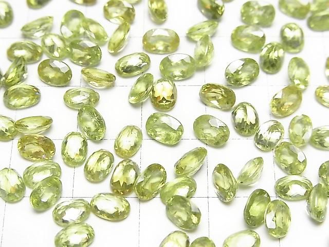 【動画】宝石質スフェーン(チタナイト)AAA ルース オーバルファセットカット6×4mm 1粒 サムネイル3