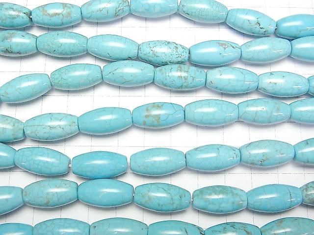 【動画】マグネサイトターコイズ ライス20×10×10mm 1連(約36cm) サムネイル3