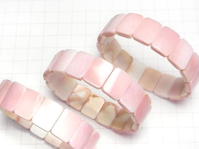 【動画】クィーンコンクシェルAAA 2つ穴レクタングル16×12mm 1連(バングルブレス) サムネイル3