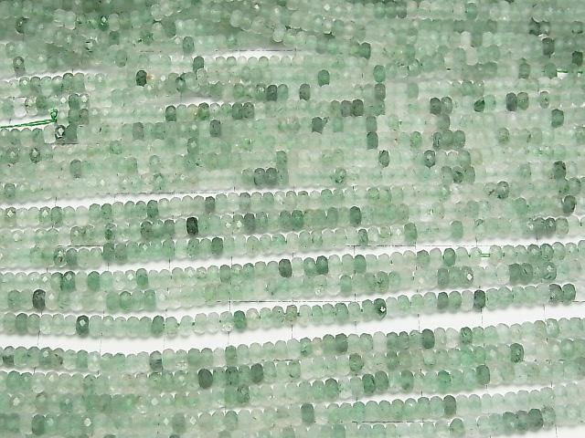 【動画】【素晴らしい輝き】グリーンアベンチュリン ボタンカット3×3×2mm 1連(約37cm) サムネイル3