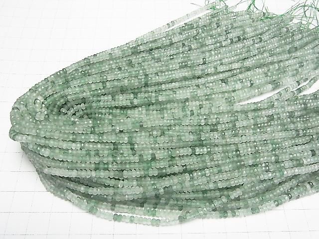 【動画】【素晴らしい輝き】グリーンアベンチュリン ボタンカット3×3×2mm 1連(約37cm) サムネイル4