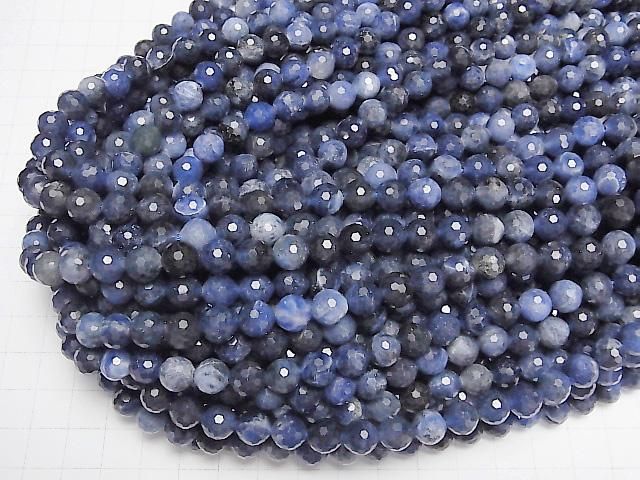 【動画】【素晴らしい輝き】ソーダライトAA+ 128面ラウンドカット8mm 1連(約36cm) サムネイル4