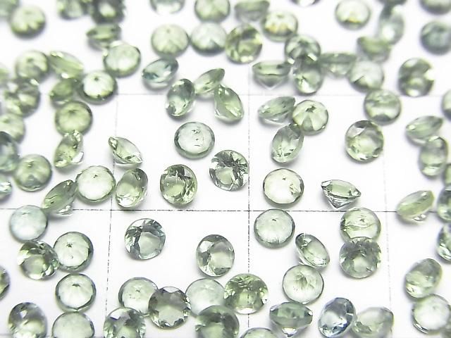 【動画】宝石質グリーンアパタイトAAA ルース ラウンドファセットカット3×3mm 5粒 サムネイル2