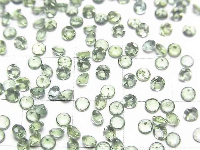 【動画】宝石質グリーンアパタイトAAA ルース ラウンドファセットカット3×3mm 5粒 サムネイル3