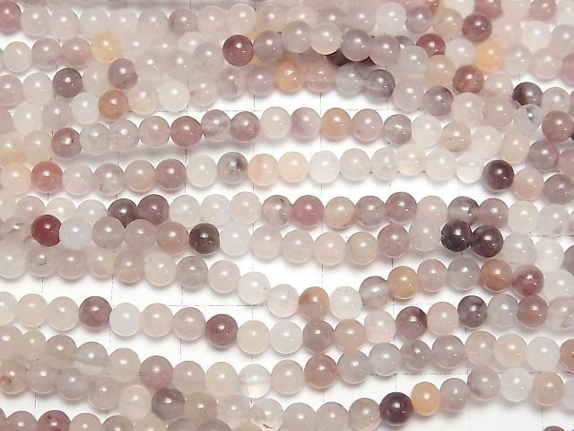 【動画】マルチカラークォーツ ラウンド4mm 1連(約36cm) サムネイル3