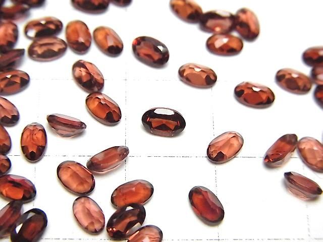 【動画】宝石質モザンビーク産ガーネットAAA ルース オーバルファセットカット5×3mm 10粒 サムネイル2