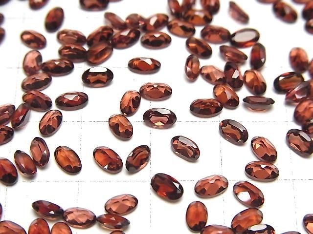 【動画】宝石質モザンビーク産ガーネットAAA ルース オーバルファセットカット5×3mm 10粒 サムネイル3
