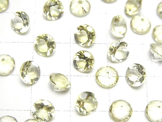 【動画】宝石質レモンクォーツAAA ルース ラウンドファセットカット6×6mm 10粒 サムネイル3