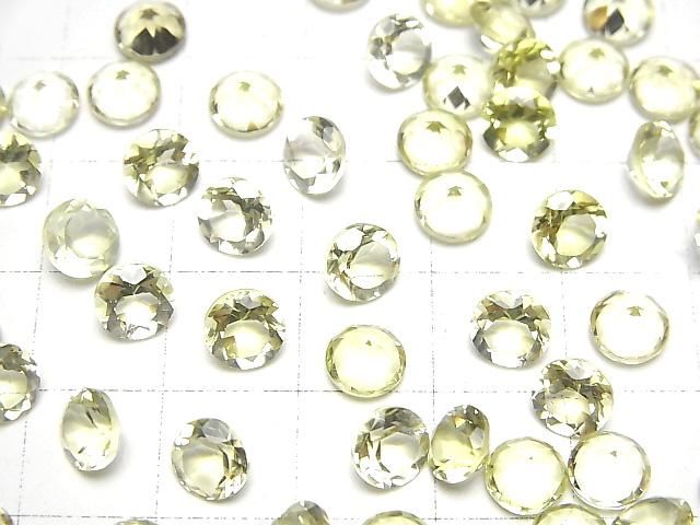 【動画】宝石質レモンクォーツAAA ルース ラウンドファセットカット6×6mm 10粒 サムネイル4