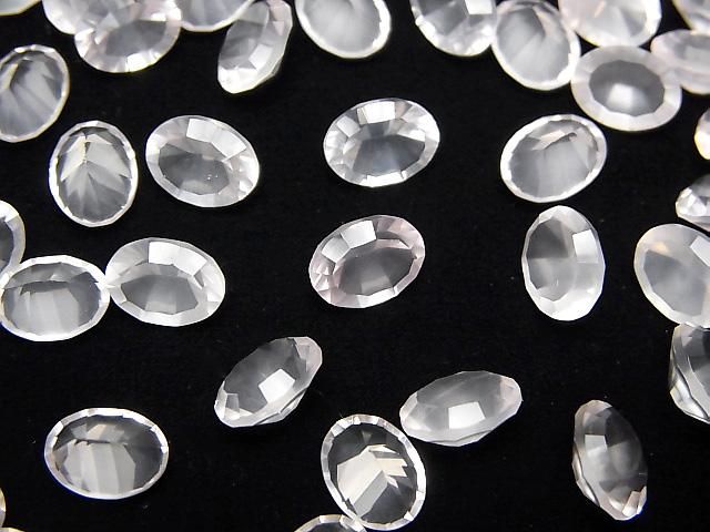 【動画】宝石質ローズクォーツAAA ルース オーバル コンケーブカット8×6mm 3粒 サムネイル3