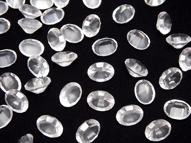 【動画】宝石質ローズクォーツAAA ルース オーバル コンケーブカット8×6mm 3粒 サムネイル4