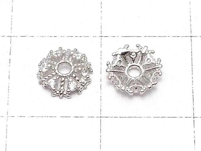 Silver925 ビーズキャップ6×6×1.5mm スノークリスタル(雪の結晶) 4個 サムネイル2