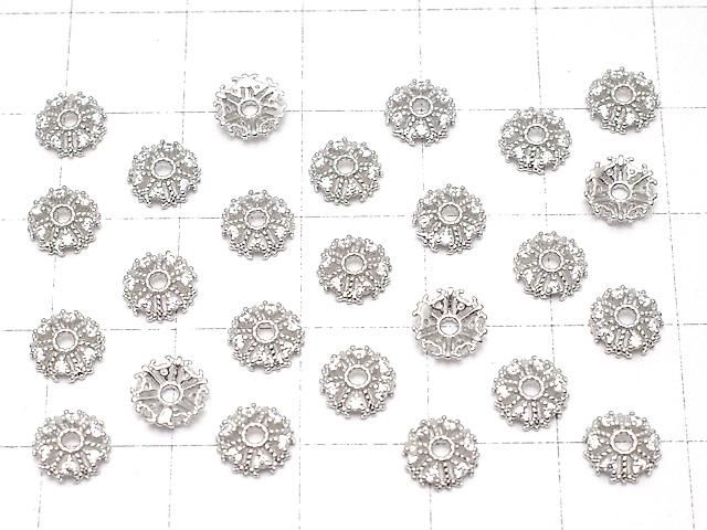 Silver925 ビーズキャップ6×6×1.5mm スノークリスタル(雪の結晶) 4個 サムネイル4