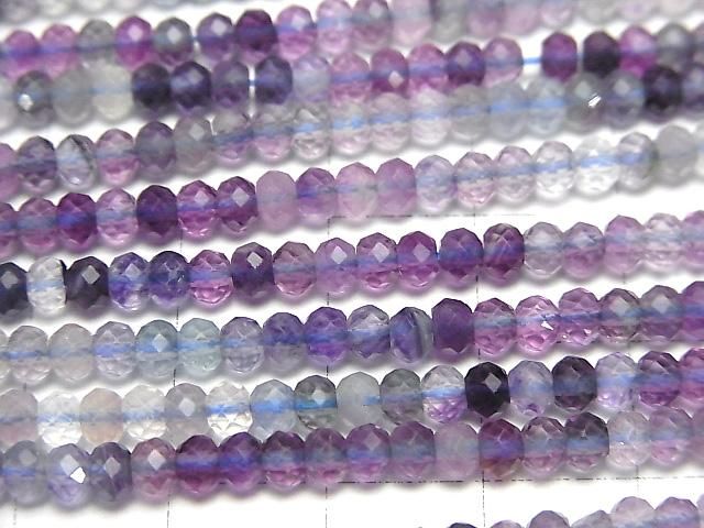 【動画】【素晴らしい輝き】マルチカラーフローライトAAA- ボタンカット4×4×2.5mm 1連(約35cm) サムネイル2