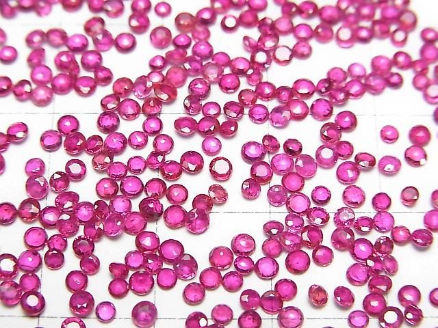 【動画】宝石質ルビーAAA ルース ラウンドファセットカット2×2mm 5粒 サムネイル2