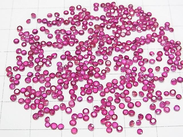 【動画】宝石質ルビーAAA ルース ラウンドファセットカット2×2mm 5粒 サムネイル4