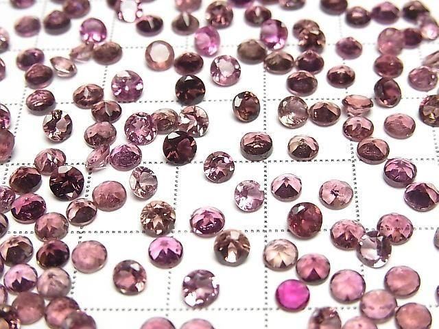 【動画】宝石質ピンクトルマリンAAA ルース ラウンドファセットカット4×4mm 5粒 サムネイル3
