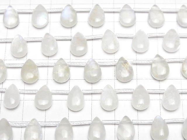 【動画】ロイヤルブルームーンストーンAA++ ペアシェイプ(プレーン)12×8mm 1連(約16cm) サムネイル3