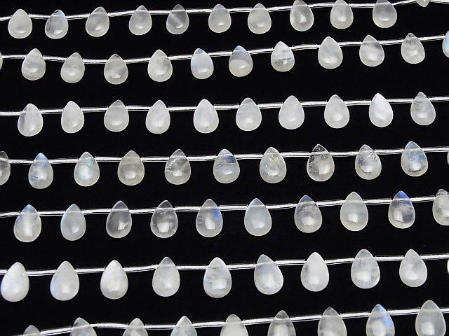【動画】ロイヤルブルームーンストーンAA++ ペアシェイプ(プレーン)12×8mm 1連(約16cm) サムネイル4