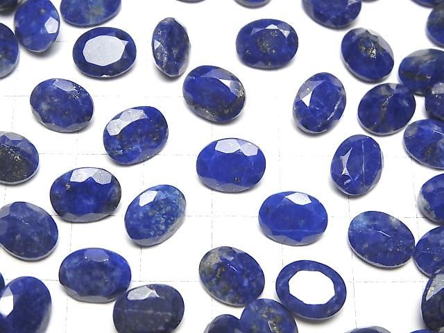 【動画】ラピスラズリAA++ ルース オーバルファセットカット10×8mm 3粒 サムネイル4