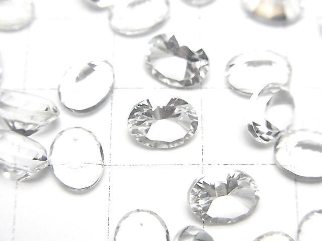 【動画】宝石質クリスタルAAA ルース オーバル コンケーブカット8×6mm 3粒 サムネイル2