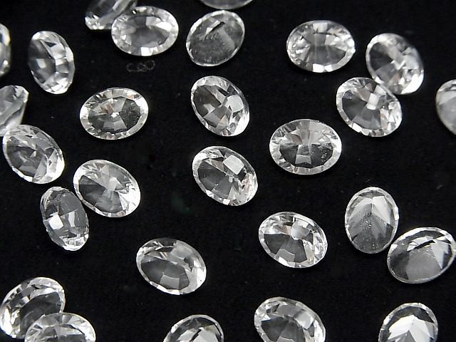 【動画】宝石質クリスタルAAA ルース オーバル コンケーブカット8×6mm 3粒 サムネイル4