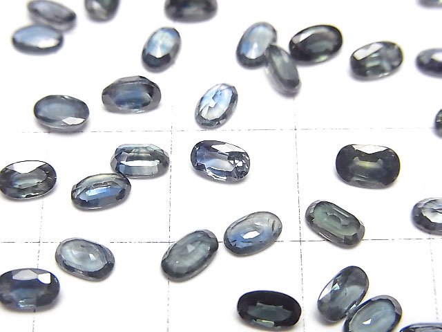 【動画】宝石質バイカラーサファイアAAA ルース オーバルファセットカット5×3mm 5粒