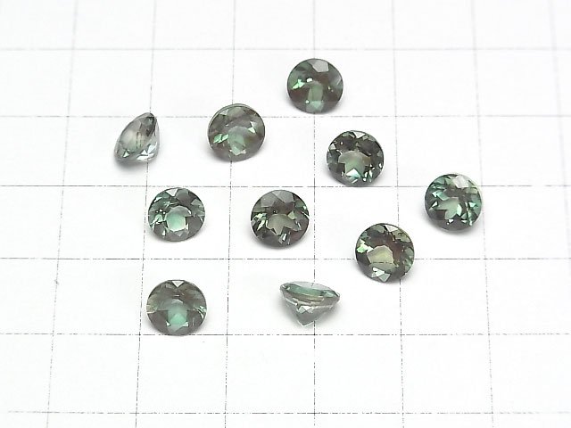 カラーチェンジアンデシン（産地・モンゴル） ルース ラウンドファセットカット7×7mm 1粒｜天然石ビーズの卸問屋・通販ケンケンジェムズ