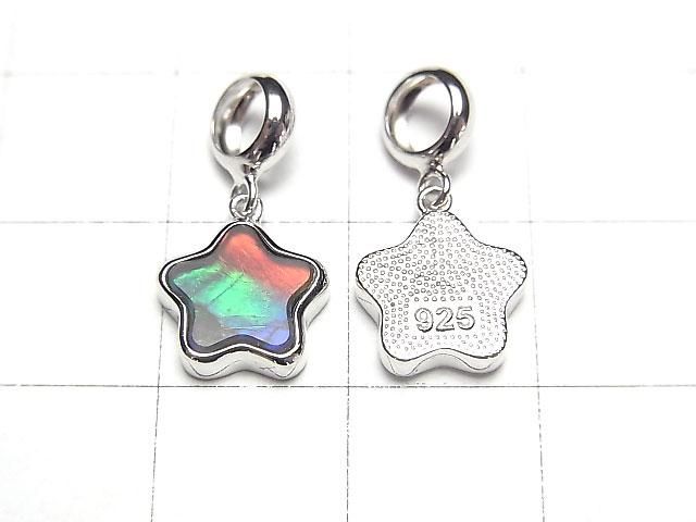 【動画】宝石質カナダ産アンモライトAAA スター(星)モチーフペンダントトップ9.5×9.5×2.5mm SILVER925製 サムネイル2