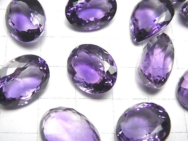 【動画】宝石質アメジストAAA ルース ミックスシェイプ ファセットカット 3粒 サムネイル2