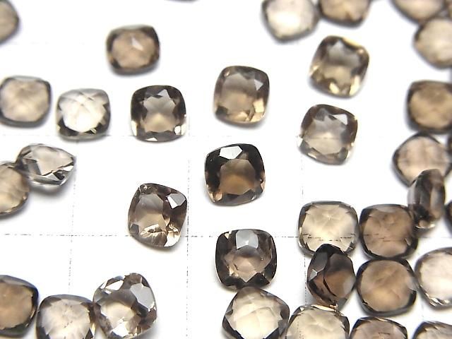 【動画】宝石質スモーキークォーツAAA ルース スクエアファセットカット5×5mm 10粒 サムネイル2