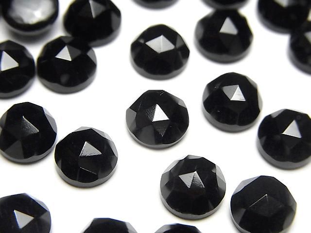 【動画】オニキスAAA ラウンド ローズカット8×8mm 5個の画像