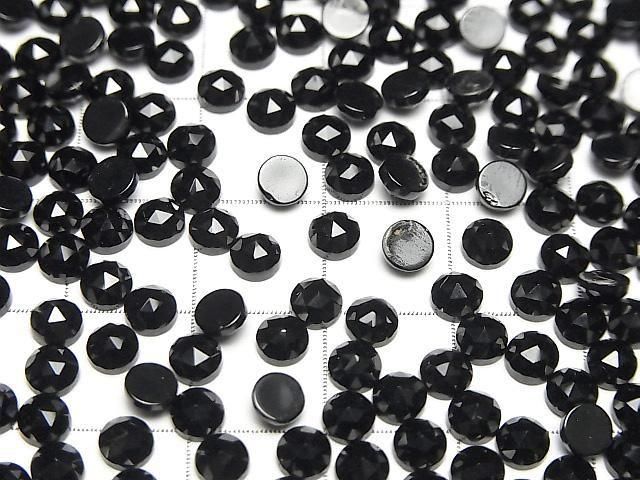 【動画】宝石質ブラックスピネルAAA ラウンド ローズカット4×4mm 10個 サムネイル3