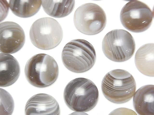 【動画】ボツワナアゲート ラウンド カボション10×10mm 5個の画像