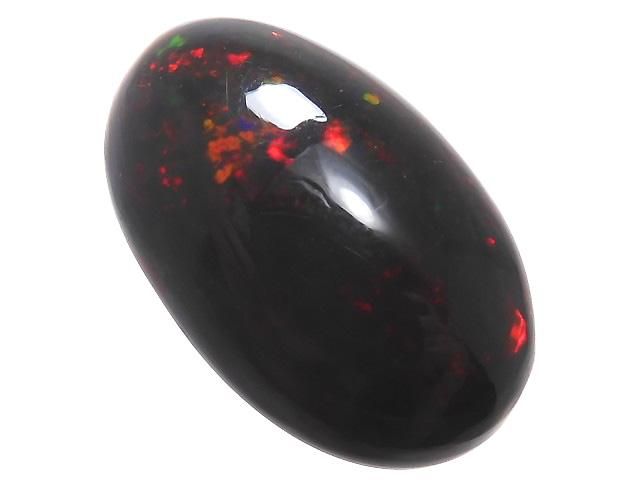 【動画】【1点もの】宝石質ブラックオパールAAA カボション 1個 NO.498の画像